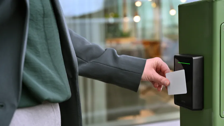 Card credential used on a commercial access control system