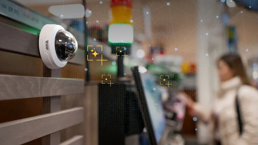 Camera in retail store