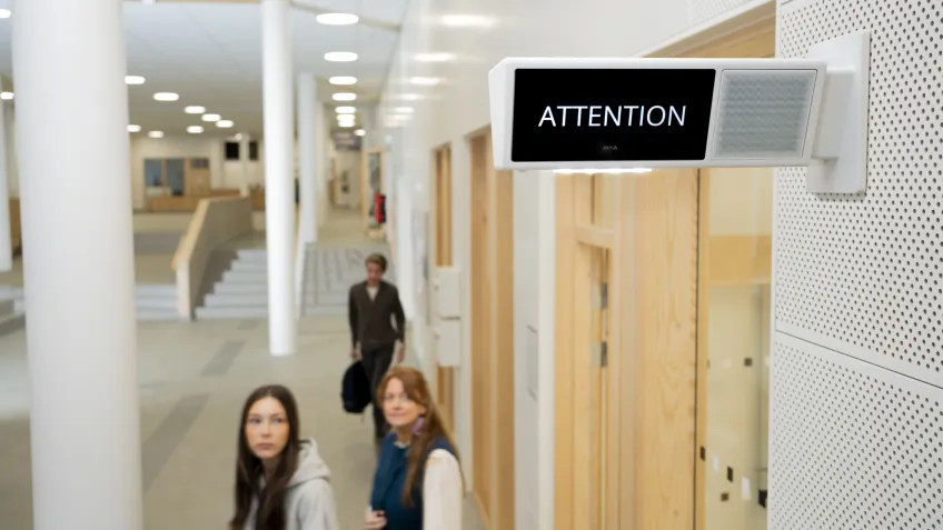 A school PA system as part of a school security system