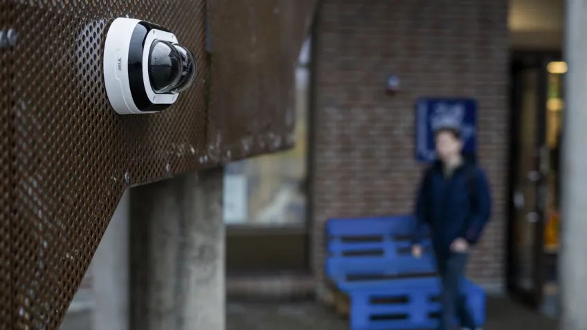 A video surveillance camera as part of the school security system
