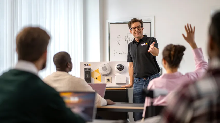 An Academy trainer in a classroom