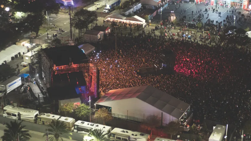 Mobile video surveillance used to secure a large event