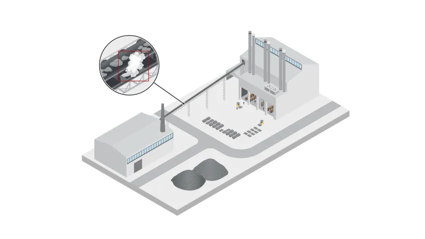Illustration showing smoke detection, a mining industry trend