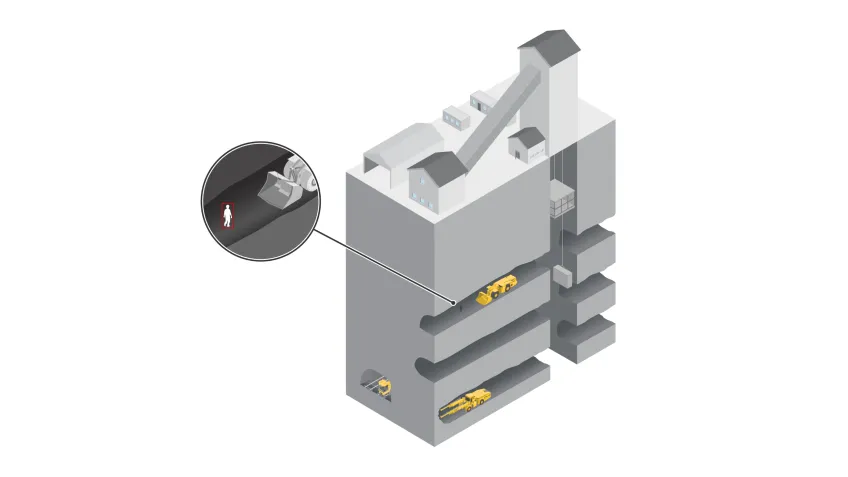 Illustration showing tunnel detection, a mining innovation 