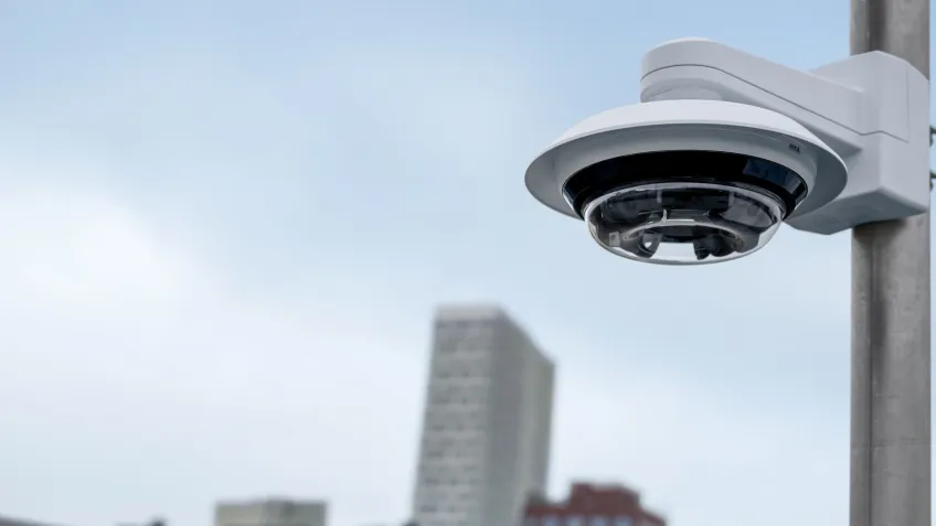 A PTRZ camera installed in a city