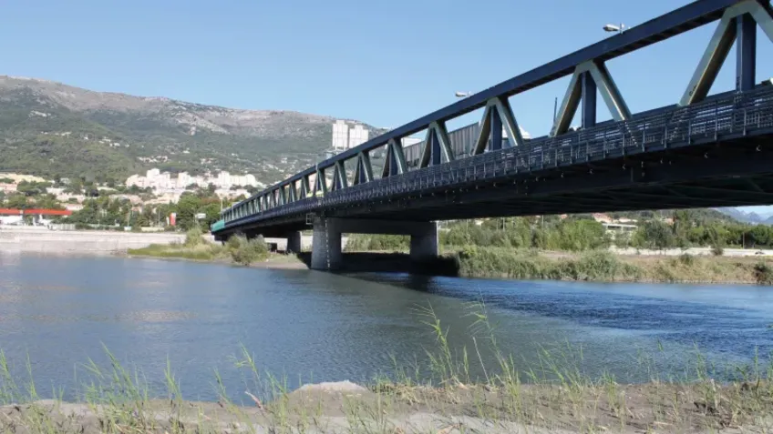 A flood monitoring system installed by a bridge to detect floods