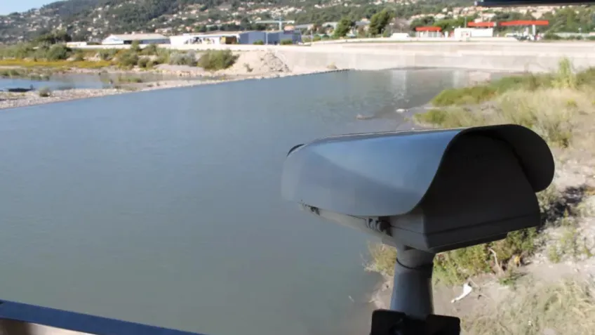 A network camera used to detect flood warning signs