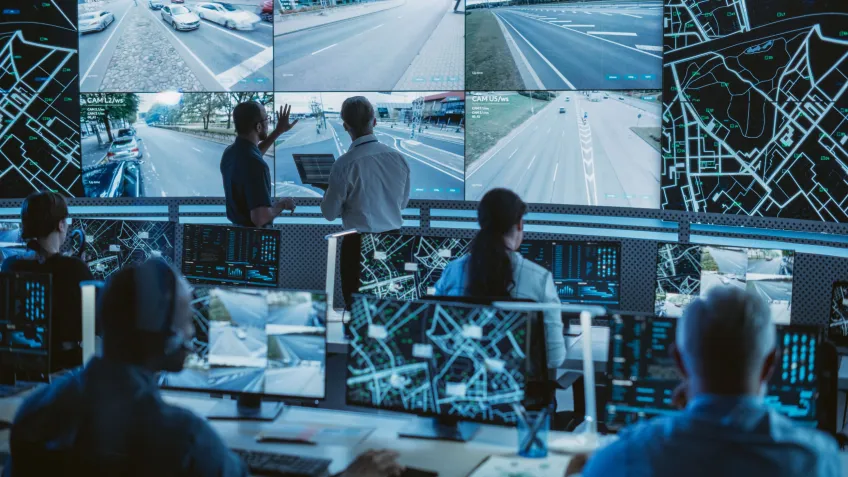 A real time crime center in action