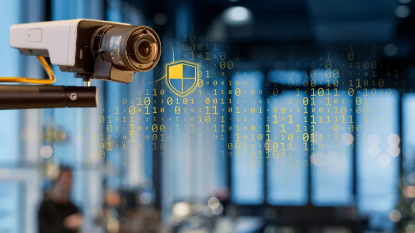 Network camera with a cybersecurity overlay