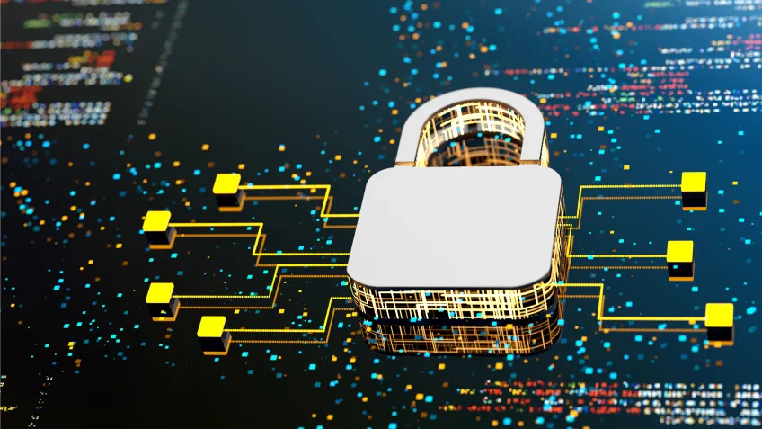 Cybersecurity padlock