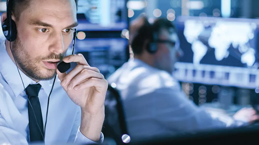 Operator in control center