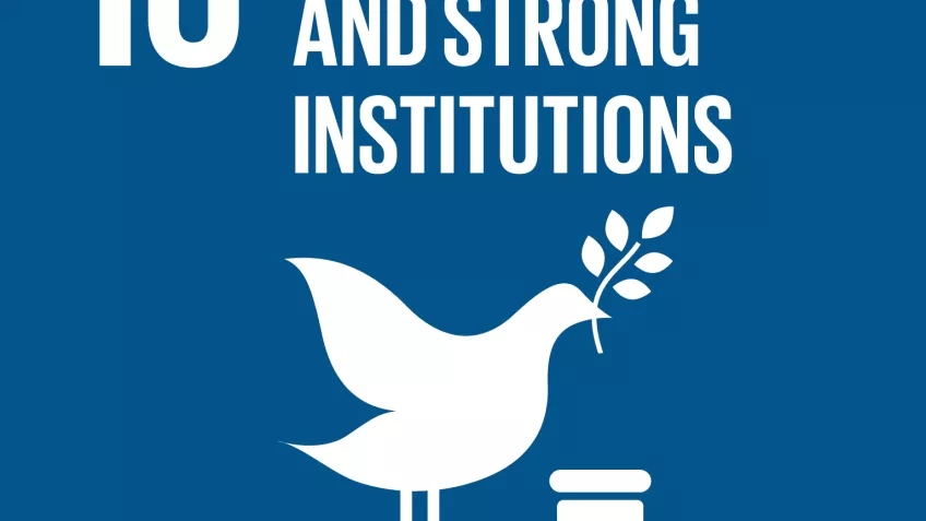 The 16th UN goal named peace, justice and strong institutions