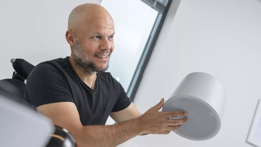 Jonas Sjögren with AXIS C15 Network Pendant Speaker